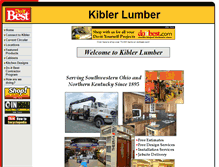 Tablet Screenshot of kiblerlumber.com